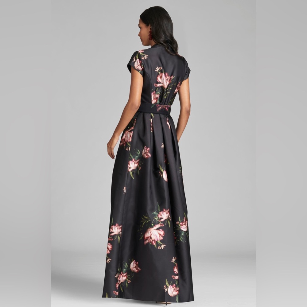 Sachin + Babi Marta Gown in Noir Blossom - Picture 2 of 7
